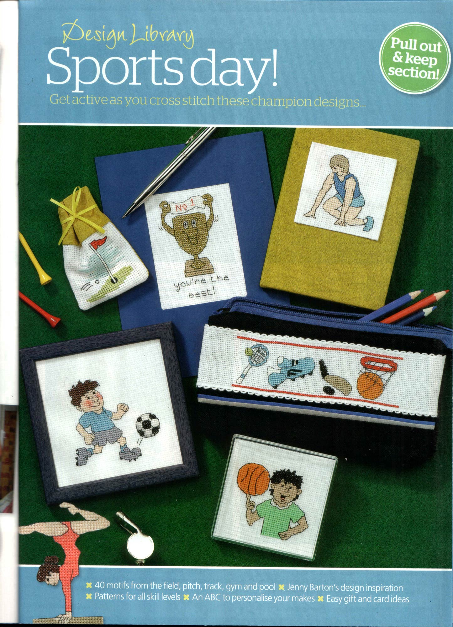 Sports Day – Vintage Cross-Stitch Design Library – JPG Digital Files