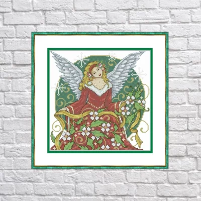 Festive Angel – Cross Stitch PDF Digital Pattern