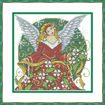 Festive Angel – Cross Stitch PDF Digital Pattern