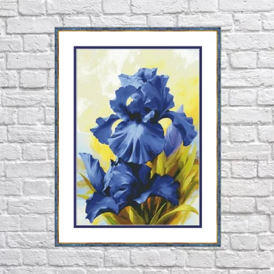 Irises – Full Coverage – Cross Stitch PDF Digital Pattern