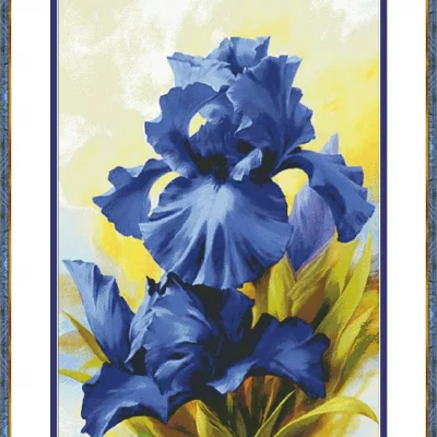 Irises – Full Coverage – Cross Stitch PDF Digital Pattern