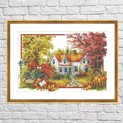 Autumn House – Cross Stitch PDF Digital Pattern