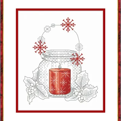 Christmas Candle – Cross Stitch PDF Digital Pattern